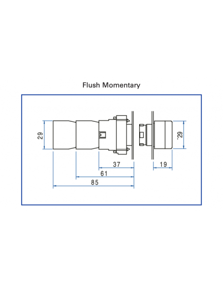 2ALF5LB-024 LED Illuminated Metal Flush Operators