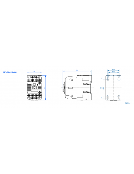 MC-18B-AC208V MC Series Contactors - 3 Pole 22AF Frame AC