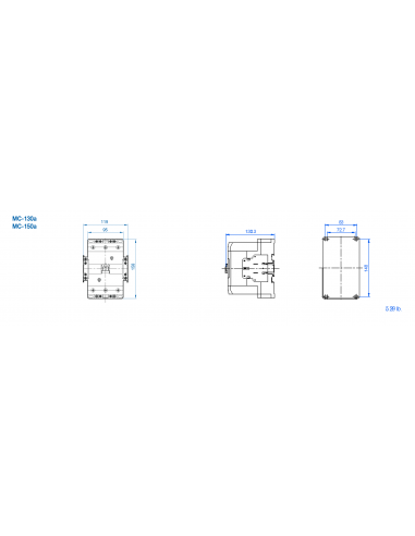 MC-130A-AC24V MC Series Contactors - 3 Pole 150AF Frame AC