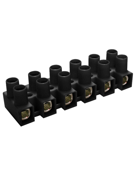 HE1WPR/04/BK Eurostrip, 4 pole, 8mm spacing, flat base, 20A, 300V, 24-12AWG, Black