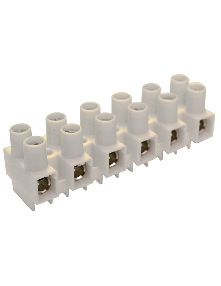 HE6HWPR/07 Eurostrip, 7 pole,12mm spacing, standoff, 40A, 600V, 20-10AWG