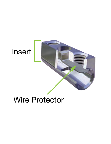 HE10HNWPR/09 Eurostrip, 9 pole,15mm spacing, standoff, 50A, 600V, 18-8AWG