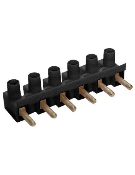 HE42SST/04/BK Eurostrip plug, 4 pole, 10mmPS, Standoff, 20A, 600V, 24-10AWG, Black