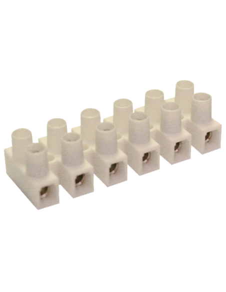 HE42SBU/08 Eurostrip socket, 8 pole,10mmPS, Standoff, 20A, 600V, 24-10AWG