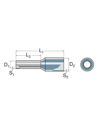 2843.0 - Insulated Industry & DIN Standard : 18 AWG : 1.7 mm²