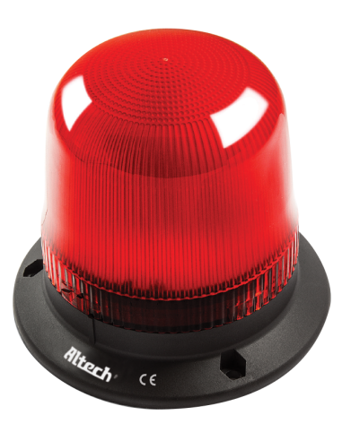 IT120R024 Z- Red Beacon Signaling LED Light with Buzzer, 12-24V AC/DC