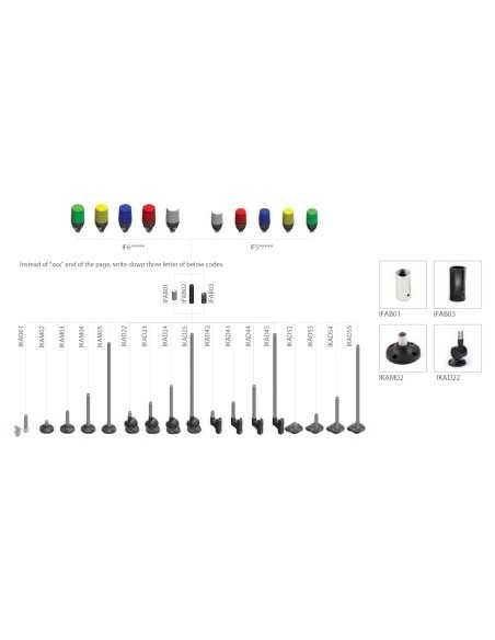 IKAM01 - IF and IK Series Mounting Options - 100 mm Plastic base