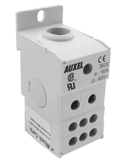 38032- 1 - Pole 160A Plain Brass Power Distribution Block