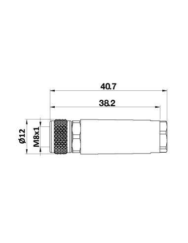 CNF08-S3SP0-BP5 - M8 - Field Wired Connectors