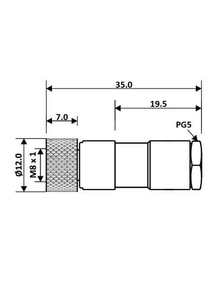 CNF08-S3LP0-BP5 - M8 - Field Wired Connectors