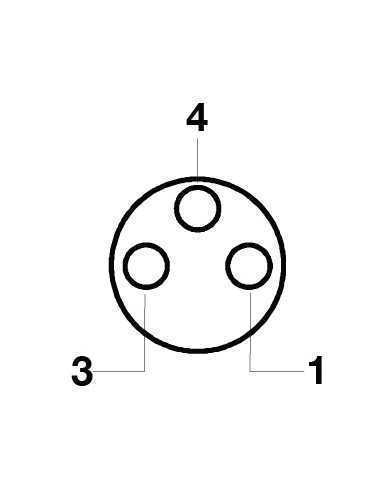 CNF08-R3LP0-BP5 - M8 - Field Wired Connectors