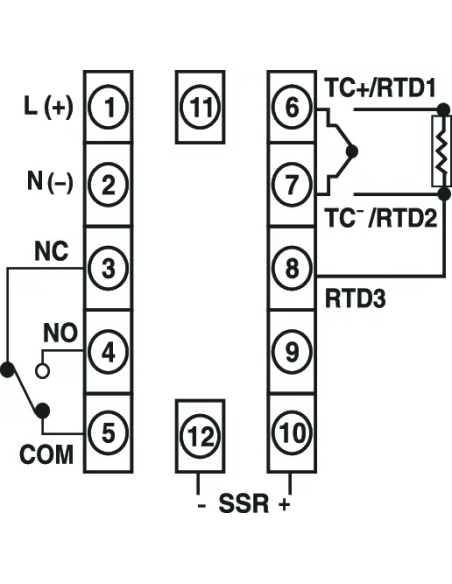 TC533AX-CU - Dual Display, 1 Output Temperature Controller|Process Controllers