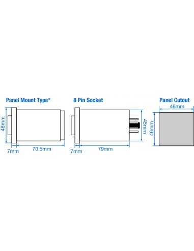 55XU-P8-CU - Analog ON-Delay / Interval Timer, DPDT|Process Controllers