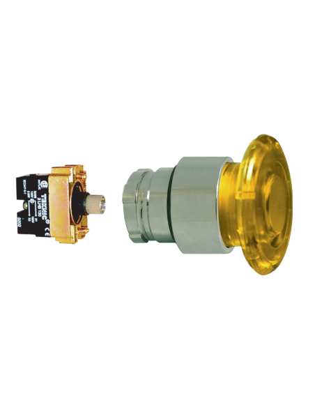2ALM5LB-024 Mushroom Illuminated Momentary - Illuminated Mushroom Metal Operator|Push Buttons