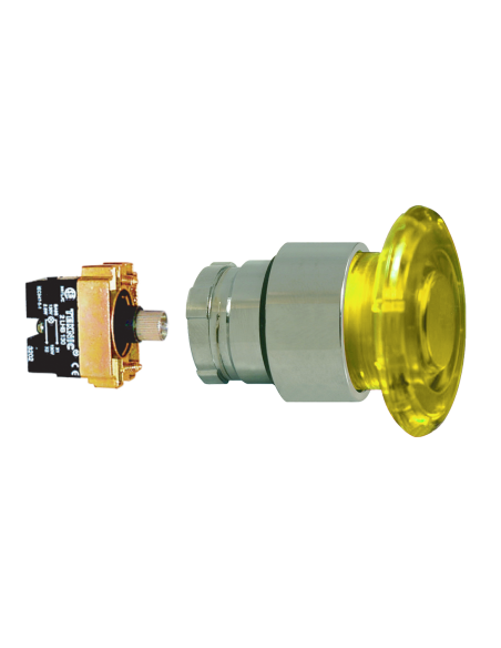 2ALM8LB-024 Mushroom Illuminated Momentary - Illuminated Mushroom Metal Operator|Push Buttons