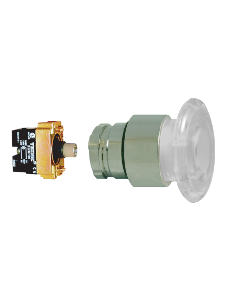 2ALM1LB-048 Mushroom Illuminated Momentary - Illuminated Mushroom Metal Operator|Push Buttons