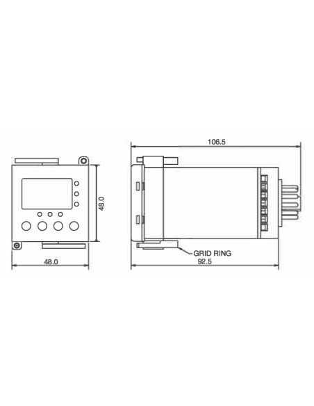 AMT33-S2-11 - DIN/ 11-pin Socket Mount, Programmable Panel-Mount Digital Multi-Timer|Programmable Panel-Mount Digital Multi-Timer
