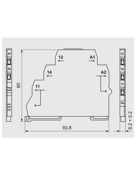 PI6-1T-5...32VDC - SPST(1NO) DC Coil, Solid State Module Relay|Home