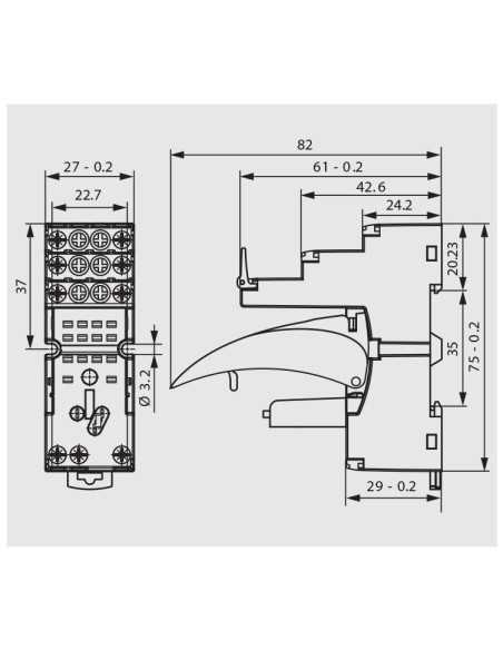 GZM2 - Plug-In Relay Socket for R2 Series|Home