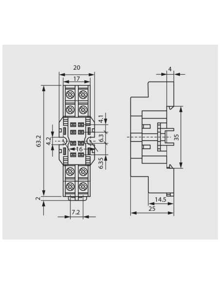 GZ2 - Plug-In Relay Socket for R2M Series|Home
