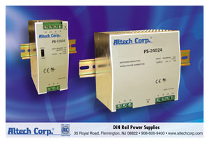 Altech Introduces UL Line of DIN Rail Power Supplies